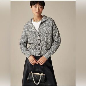 NWT J Crew Sailor Collar Cardigan with Marled Yarn